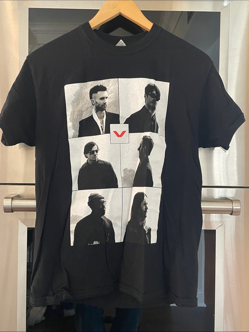 Black Graphic Maroon 5 Photo T‑Shirt